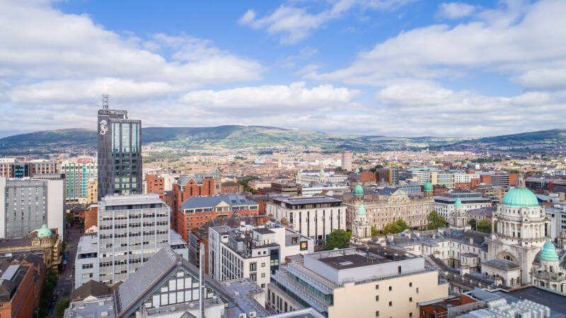 Sky line view of Grand Central Hotel Belfast Co master smaller